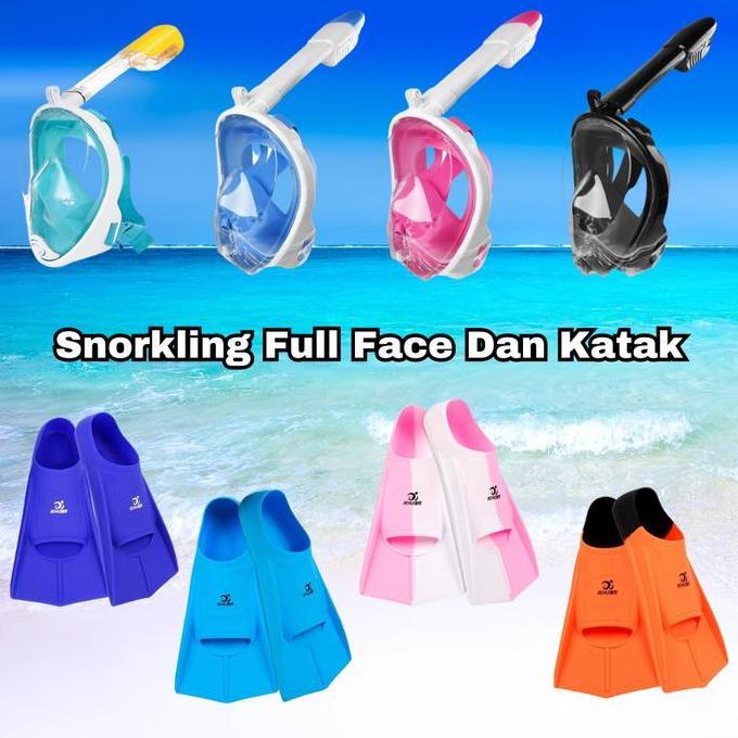 Snorkling Diving Scuba Snorkle Snorkeling Full Face Diving Murah