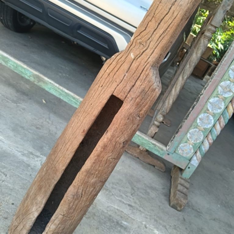 kentongan kayu nangka erosi jadul lawas tua antik