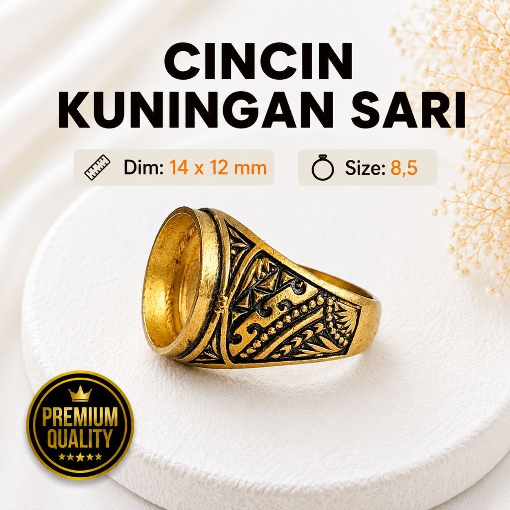 emban batu akik Kuningan perunggu.08