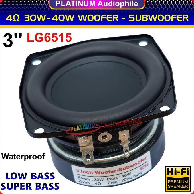 Speaker 3 Inch Super Bass 30W-40W 4 Ohm Woofer Subwoofer 6515