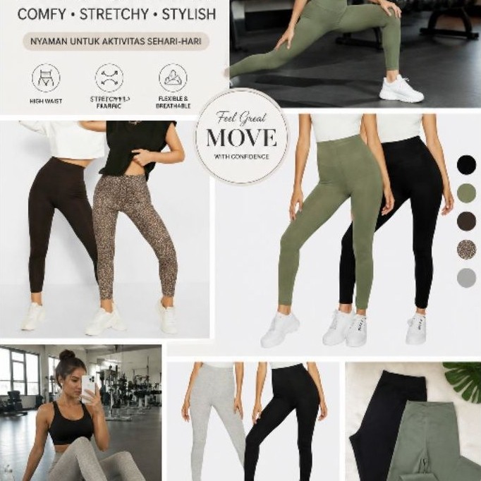 Celana legging S**Oliver Bahan tebel lebut strech Original Branded