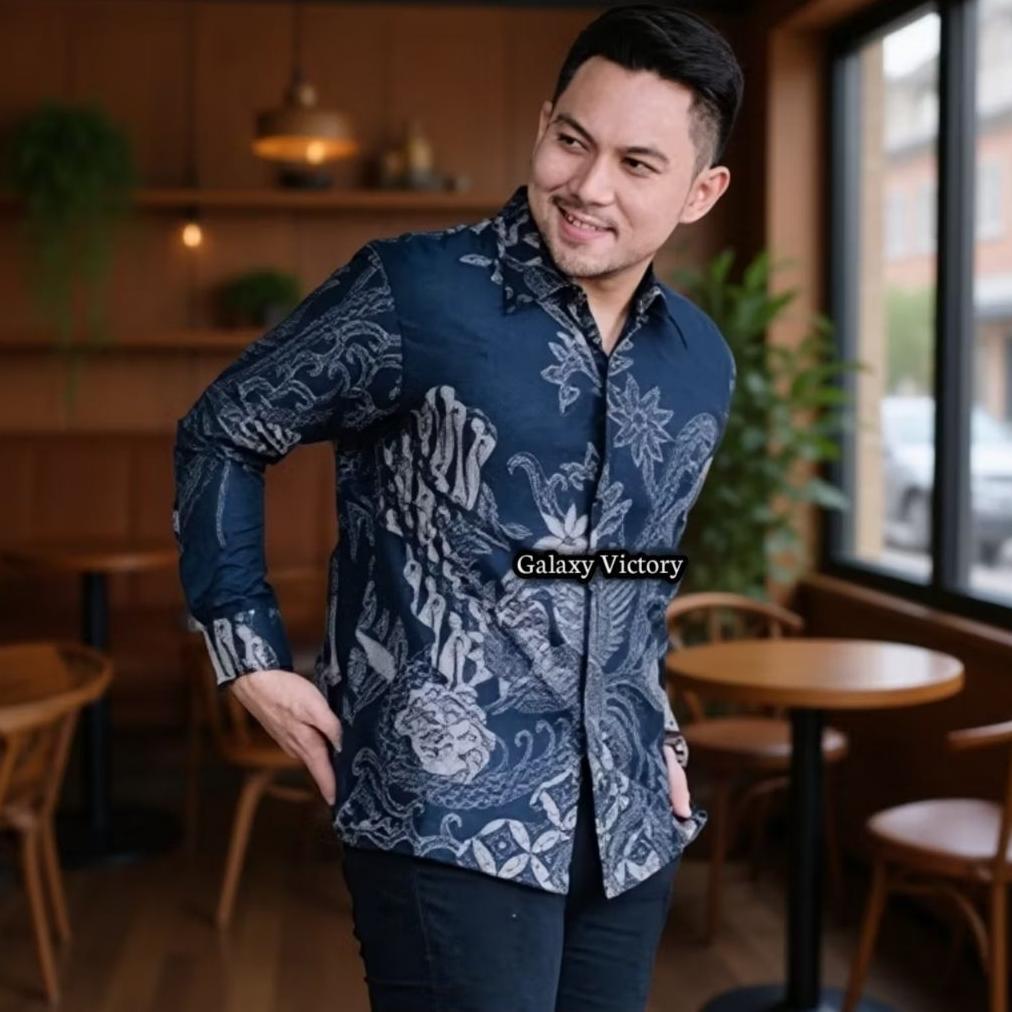 Pengiriman Cepat Kemeja Batik Pria Slimfit Premium Batik Chrisr7 C-Hr 1030