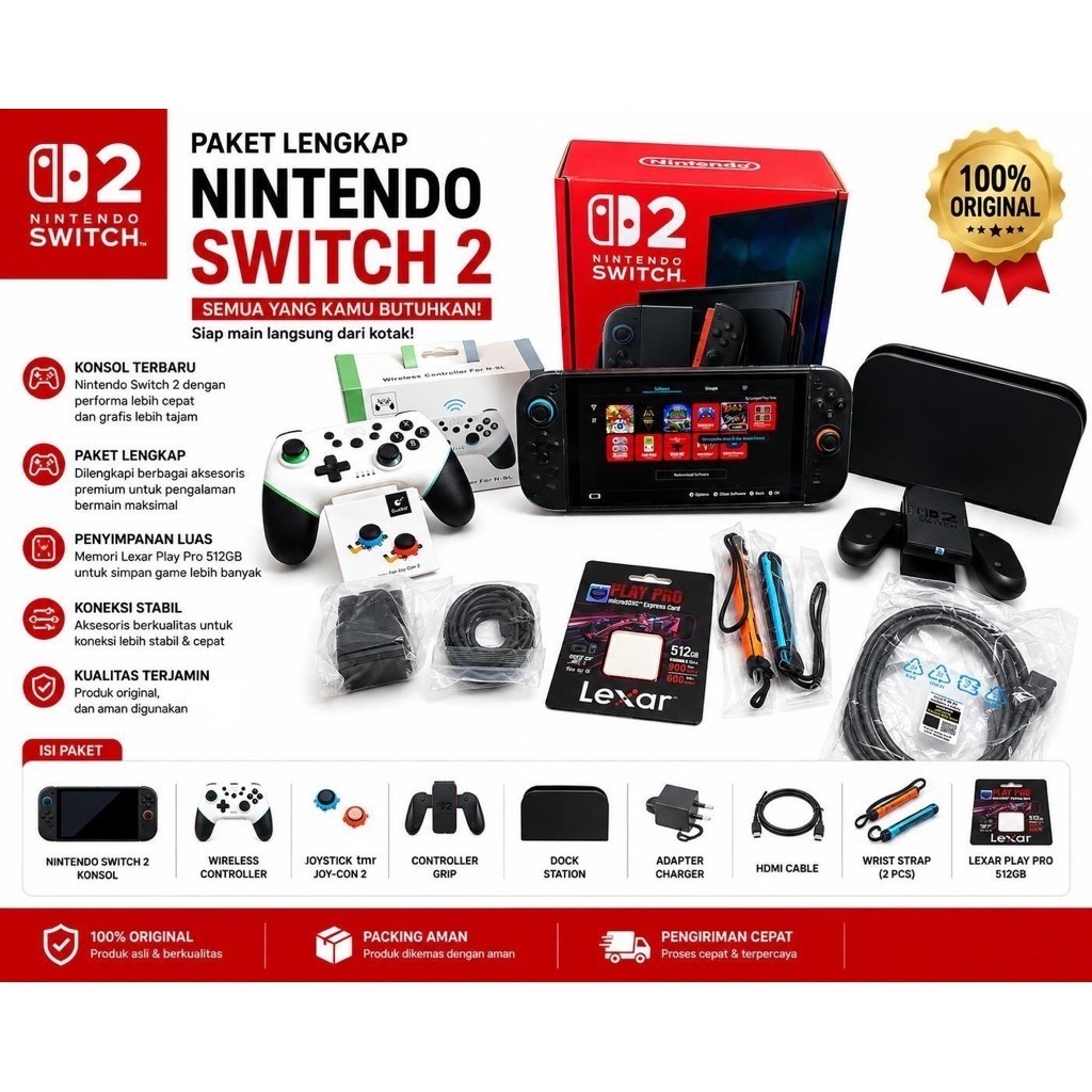 nintendo switch 2 + sdcard ex 512Gb second