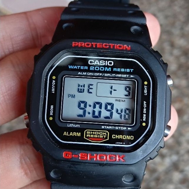 Casio G-Shock DW-5600 Vintage backcased putar Second/Bekas/Preloved