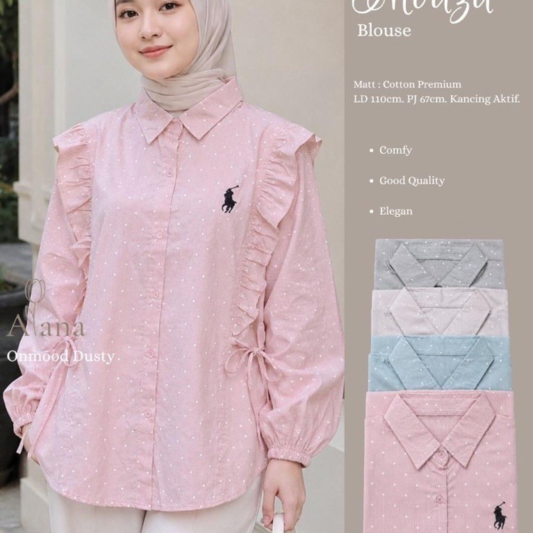 ALVAZA SALMIRA MOSI BLOUSE BY ABELLA & CO BAHAN BABYTERTY