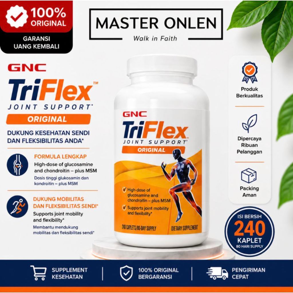 GNC TriFlex Glucosamine Chondroitin 240 Caplets Usa