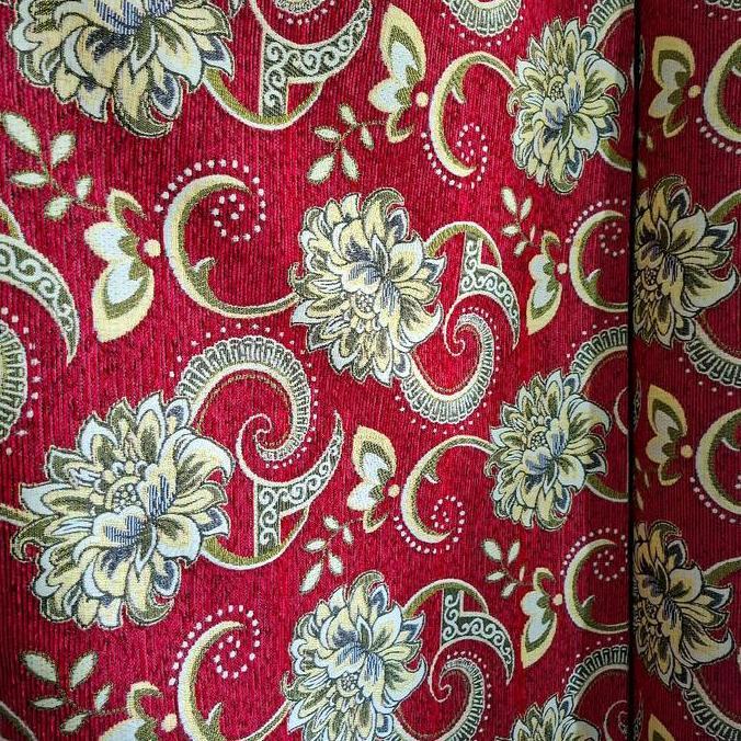 Kain Chenil Sofa Ateja Motif, Bahan Kursi Cenille Meteran