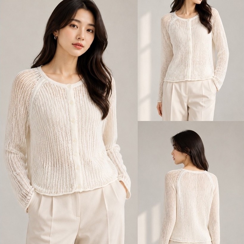 8seconds netting cardigan rajut legrang long sleeve