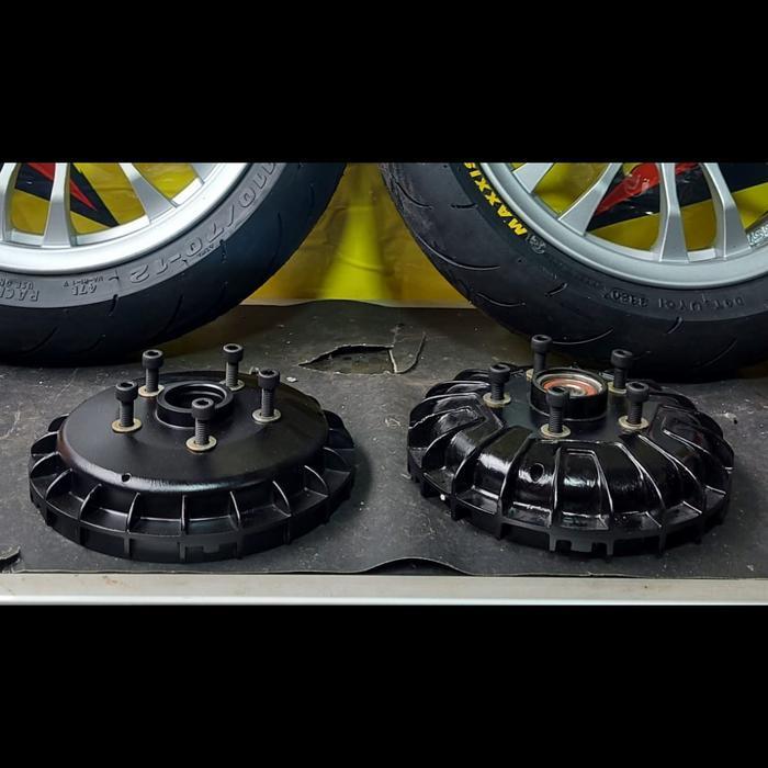 Adaptor Ring 12 Velg Vespa, Tromol Standard / Pengereman Tanpa Cakram Original Dan Terpercaya