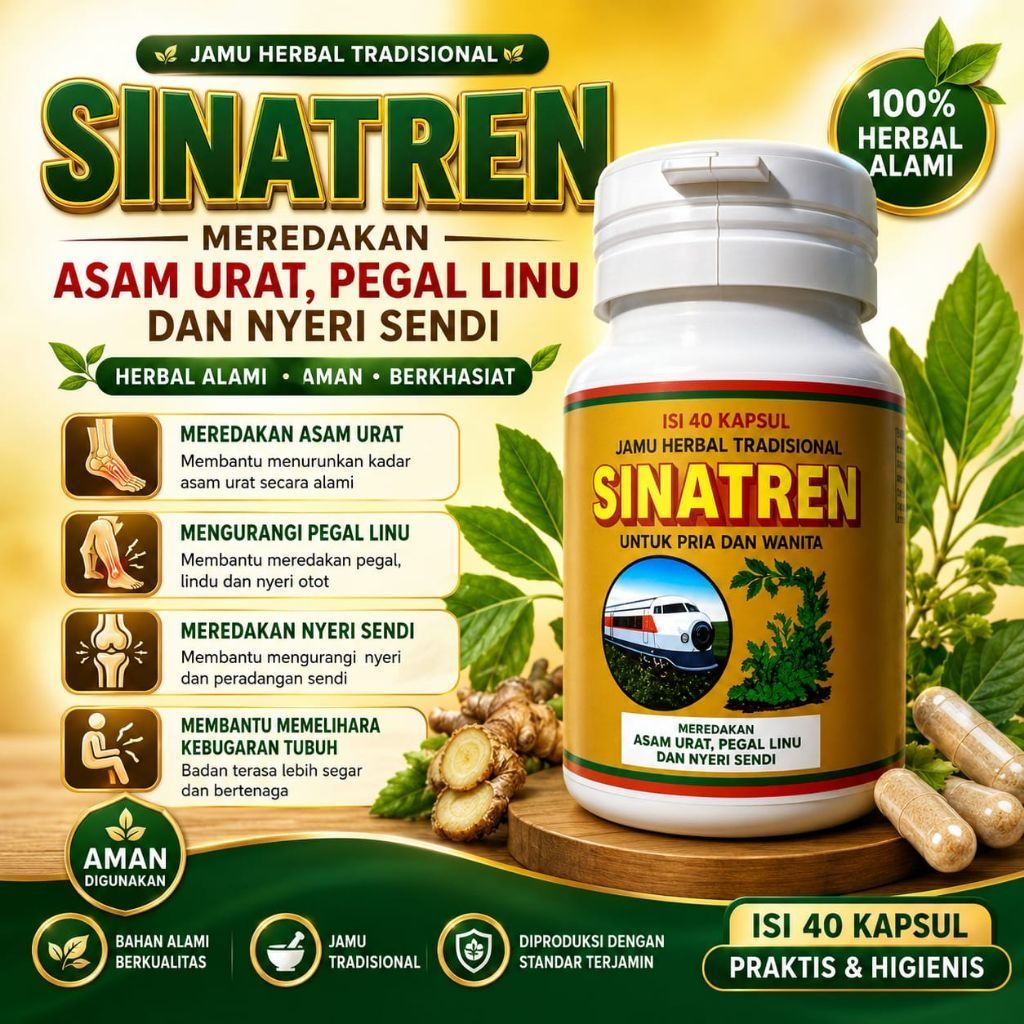 SINATREN Jamu Herbal Tradisional Isi 40 Kapsul – Herbal untuk Perawatan Sendi & Kebugaran Tubuh