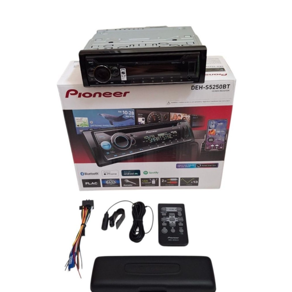 Single din pioneer deh-s5250bt bluetooth