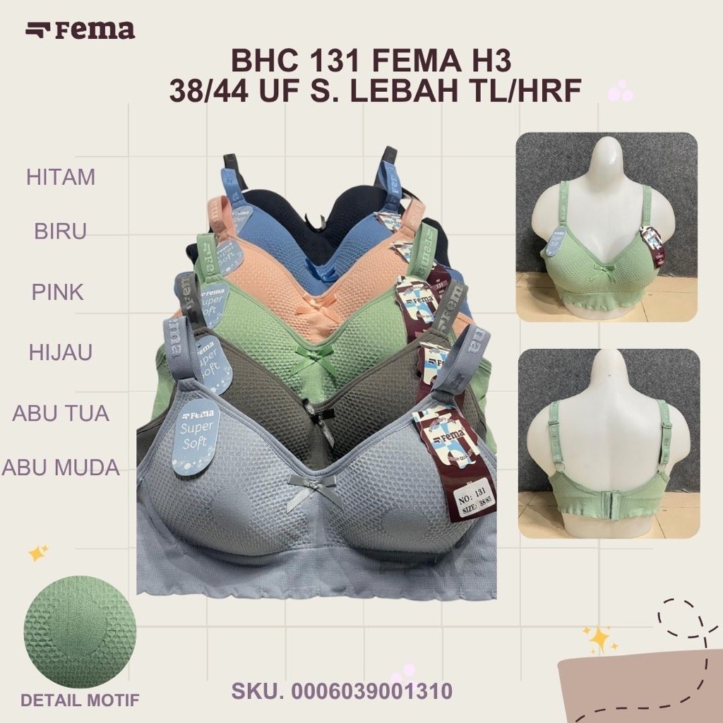 2PCS BH  FEMA RAJUT CUP JUMBO 131  POLOS || BRA RAJUT POLOS FEMA PREMIUM
