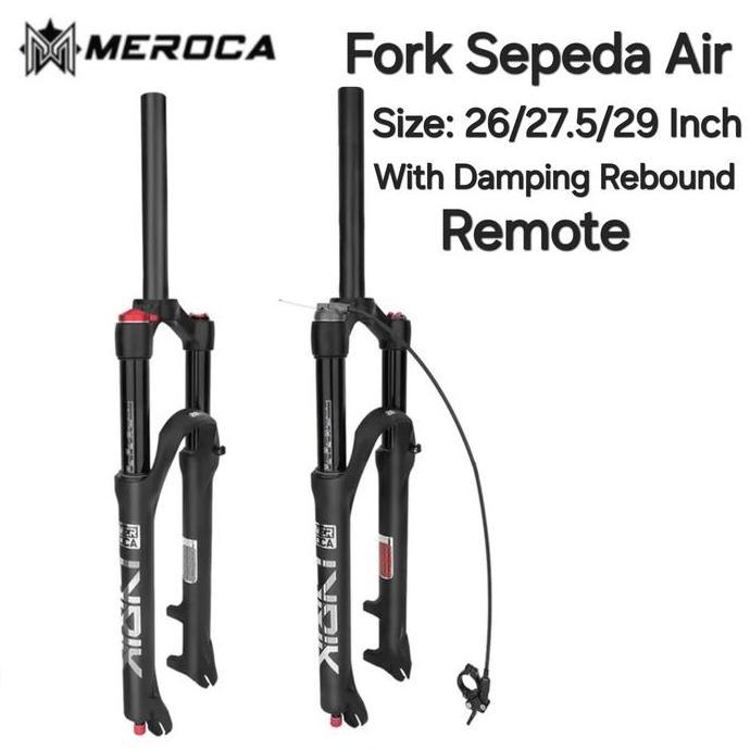 Meroca Fork Air Angin Suspensi Sepeda MTB Fork OS Lurus Damping Reboun