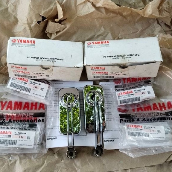 spion horizontal spion horisontal spion kotak mirror assy Yamaha Daytona original NOS