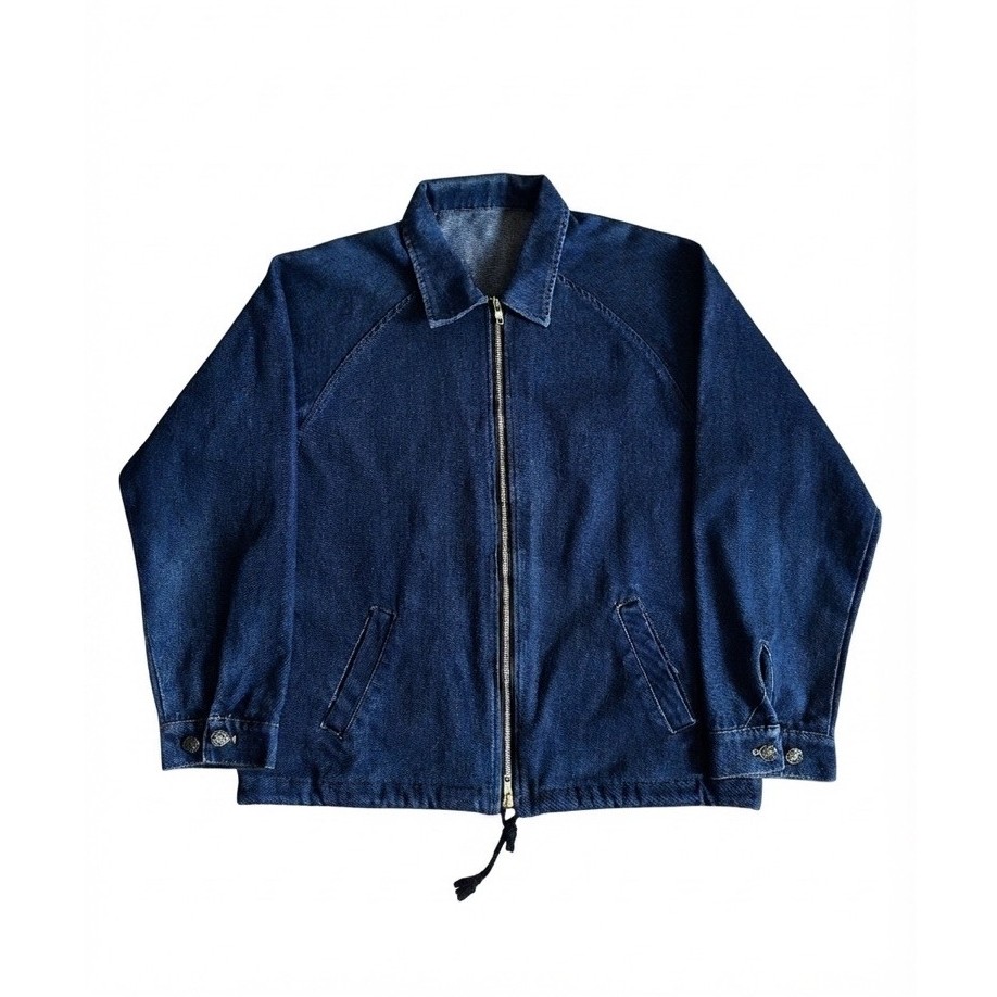 jacket denim double zipper