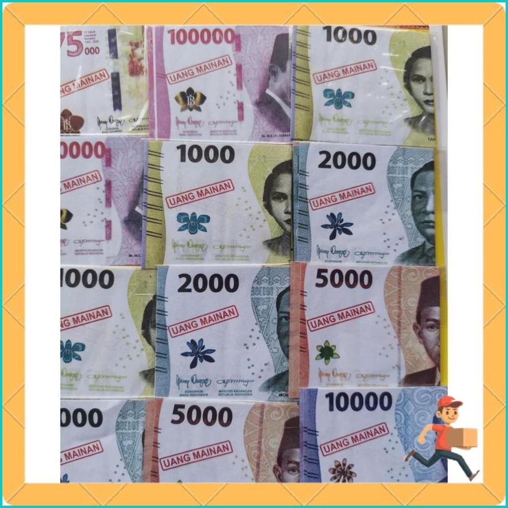 Mainan Cabutan Siap Jual Persamaan Angka Ganjil Motif Uang Rupiah 1 Lembar Isi 89 Pcs Sale