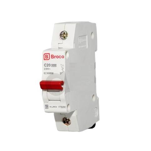 ORIGINAL MCB BREAKER BROCO MCB 1P C 20A 20AMPER C20 SNI UNTUK LISTRIK 4D1N