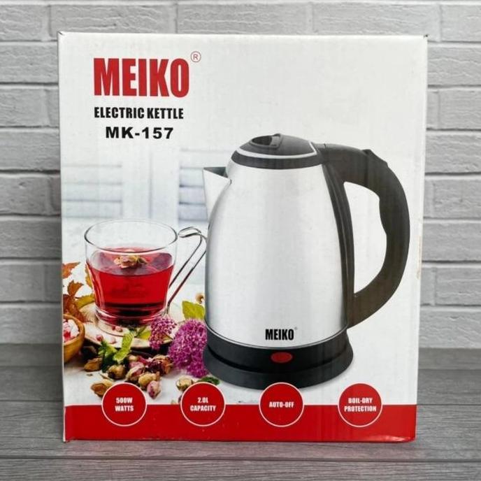 MEIKO ELECTRIC KETTLE MK-157 TEKO STAINLESS LISTRIK 2 LITER