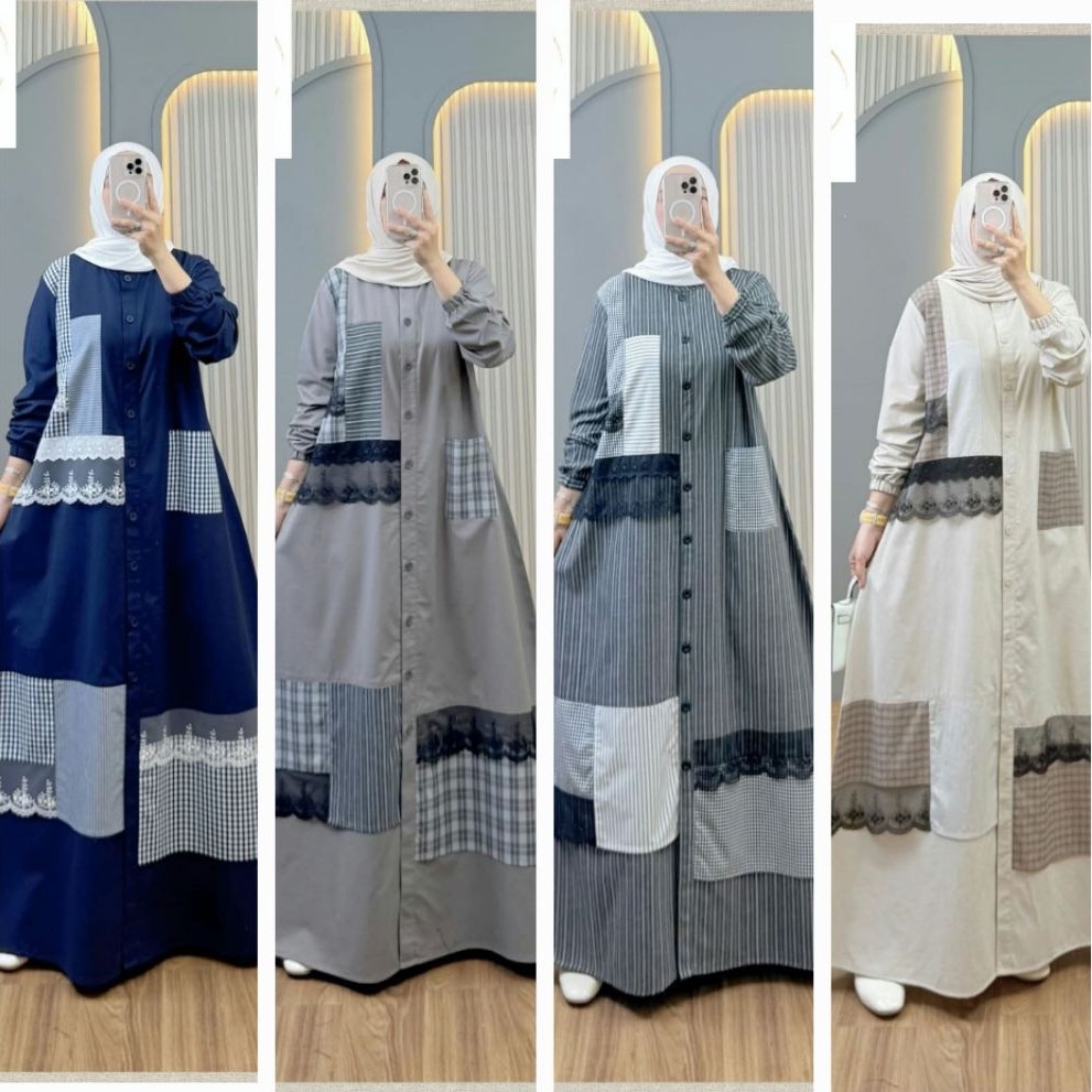 Gamis terbaru syaina by semut Gamis wanita semut original