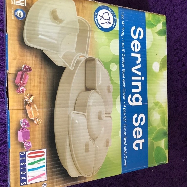 ONYX onyx Serving Set 14in wadah saji Prasmanan Hijau Melamin