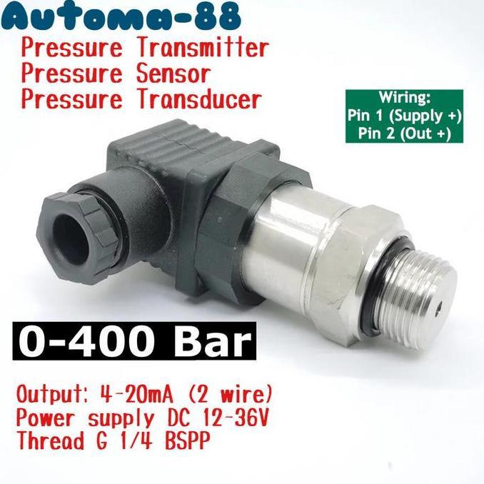 PRESSURE TRANSMITTER 40MPA 0-400BAR 400 BAR OUTPUT 4-20MA 12V-36V DC AUTO