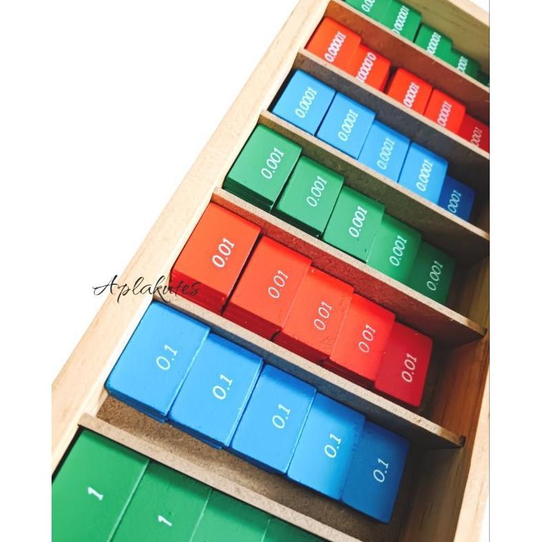 Montessori Elementary Decimal Stamp Game mainan