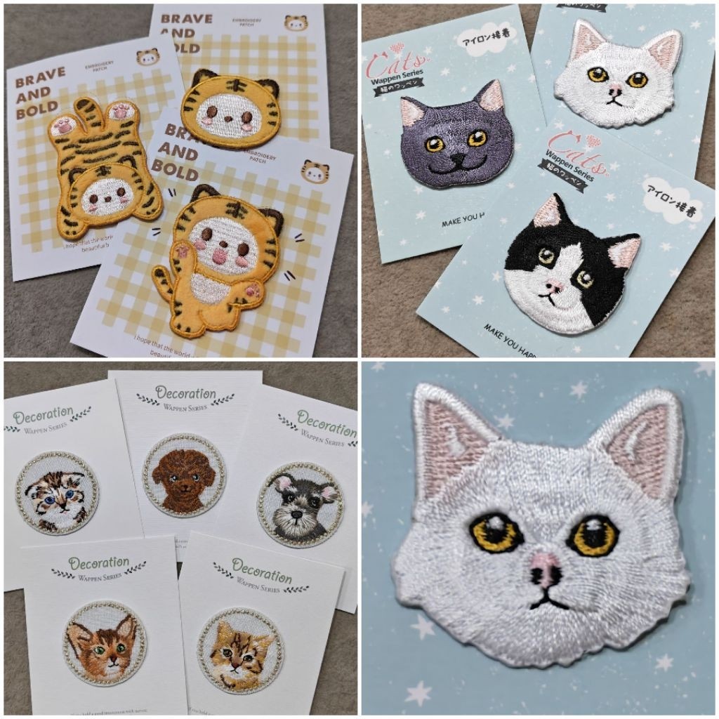 PATCH BORDIR CATS WAPPEN SERIES / IRON EMBROIDERY PATCH EMBLEM BINATANG LUCU