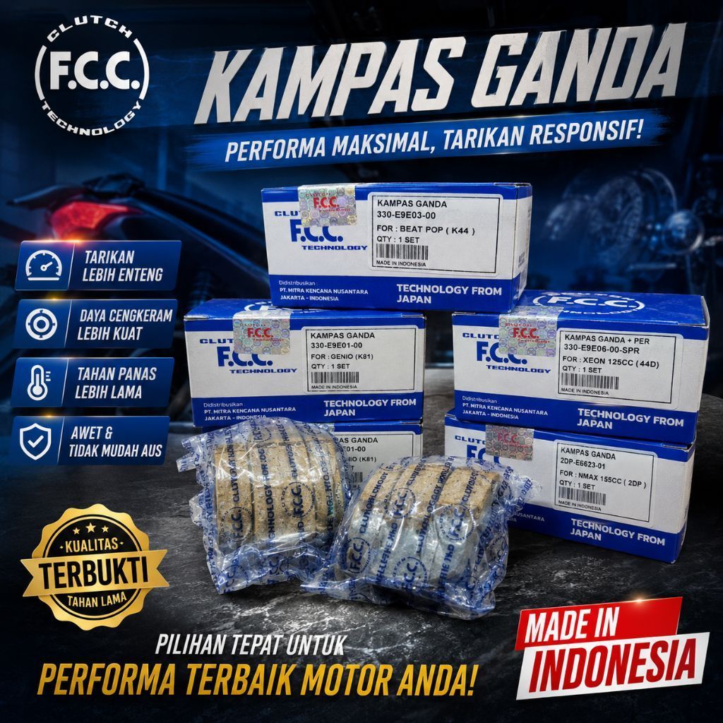 KAMPAS GANDA FCC JAPAN K81/K44/KVY/44D/2DP/KWN/5TL/2SX/54P BISA PAKE BUAT MOTOR BEAT POP ESP,GENIO,B