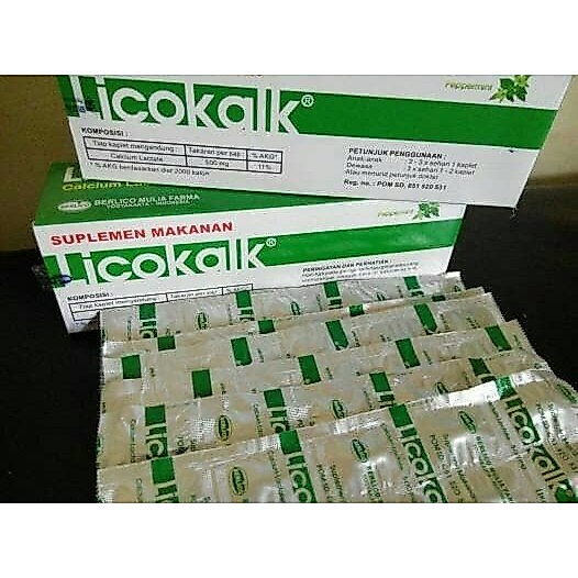 Licokalk 100tablet suplemen makanan