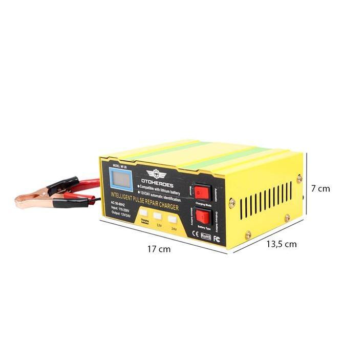 Charger Aki Mobil Intelligent Battery Charger 12V/24V 10A - Charger Aki Lithium 12V 10A