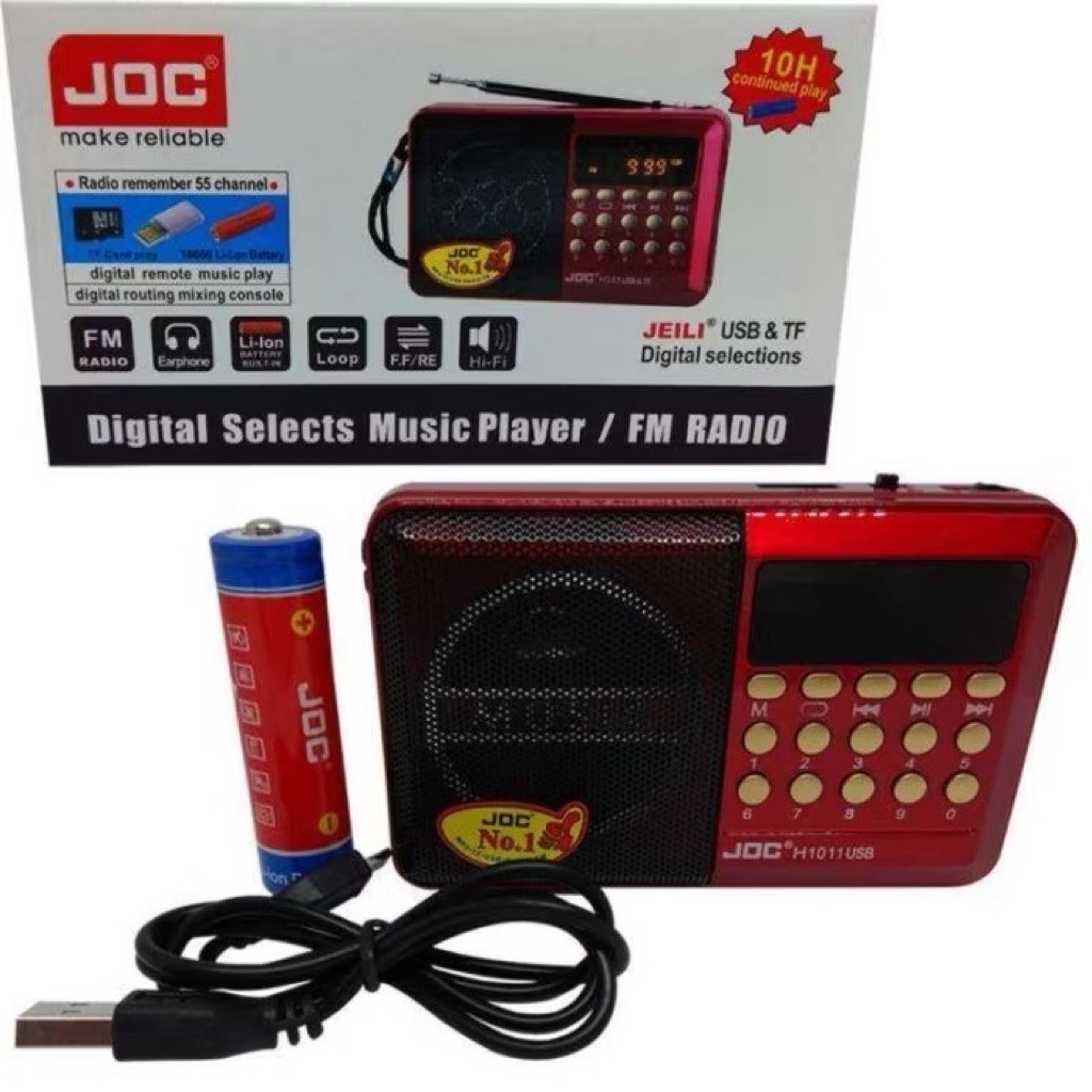 Speaker JOC H1011 USB H1011BT Music Player FM Radio Kecil Digital