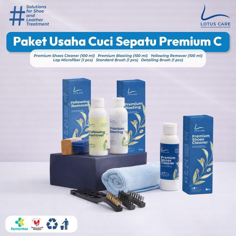 Lotus Care - Paket Cuci Sepatu Minipack ,Paket Usaha Laundry Sepatu Rumahan, Unyellowing, Shoes Clea
