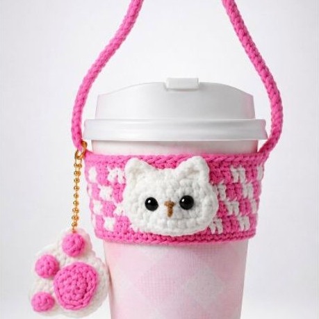 Cup holder rajut custom handmade