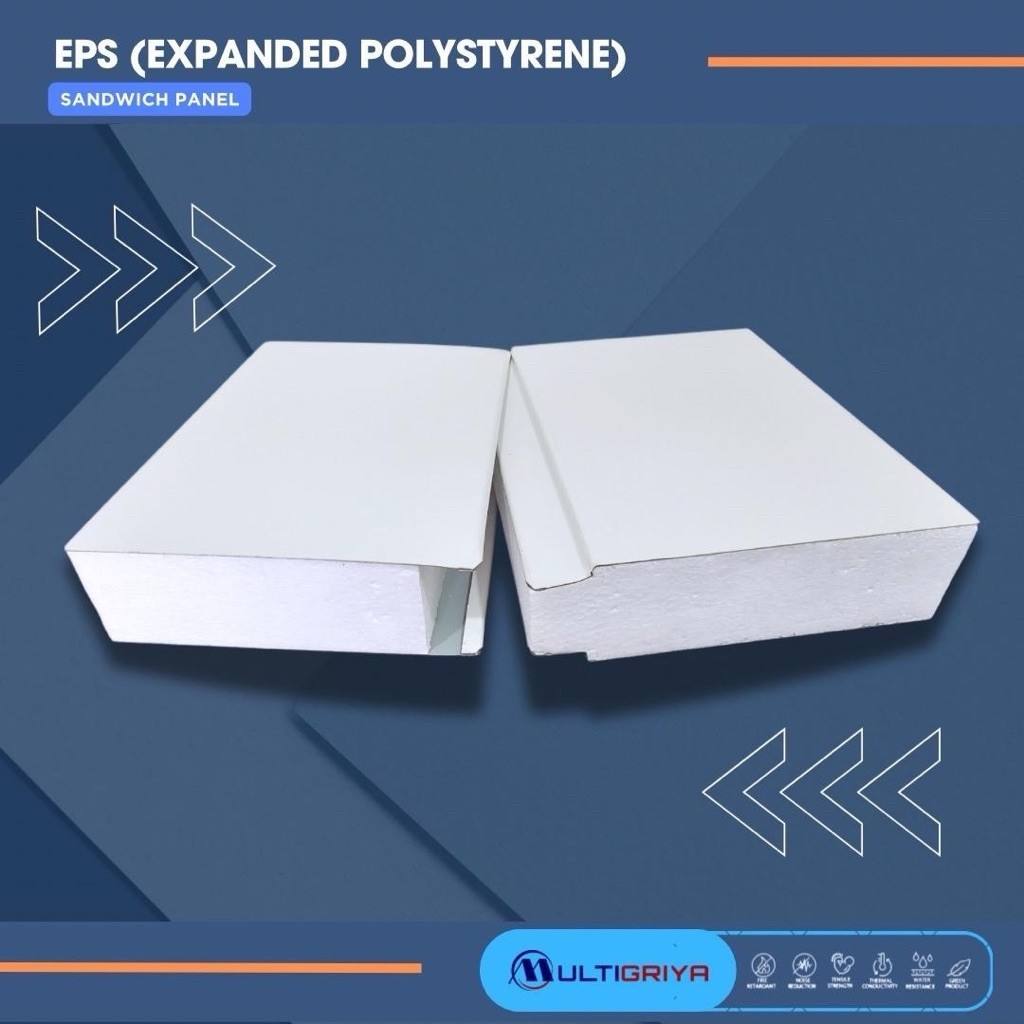 SANDWICH PANEL EPS WALL 50mm FLAT SKIN. Wawa : OB56 x 9I92 x 97O4
