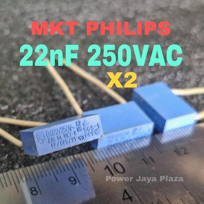 KAPASITOR MKT .022UF 0.022UF 22N 22NF 250V 250VAC X2 ORIGINAL PHILIPS PJP79