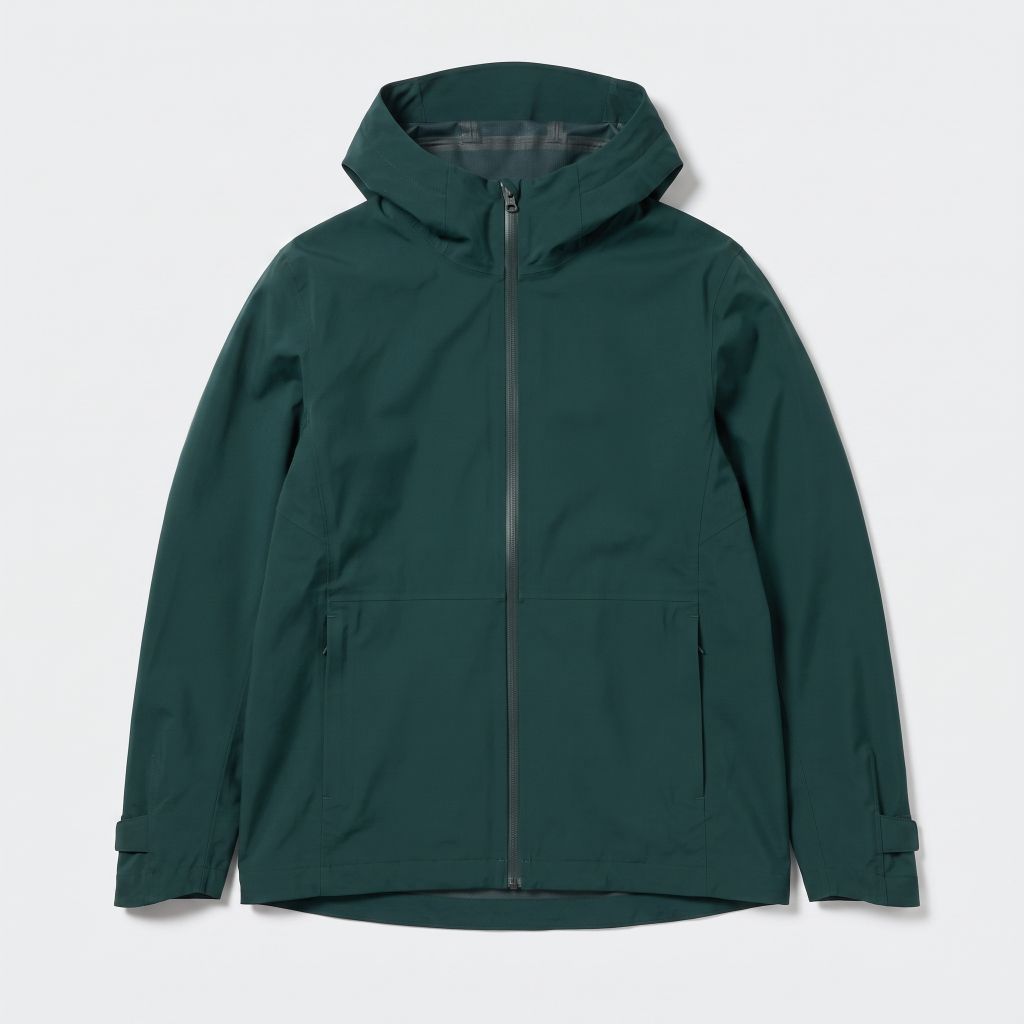 Uniqlo Blocktech Parka Green Hunter  Water Repellent - Preloved Size M - Second Original