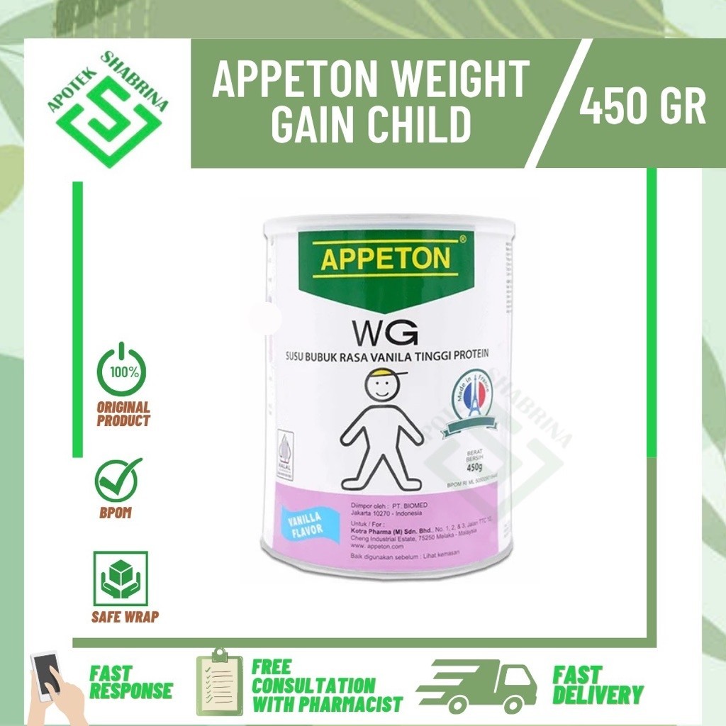 Appeton Weight Gain Child 450 Gram / Susu penambah berat badan anak anak