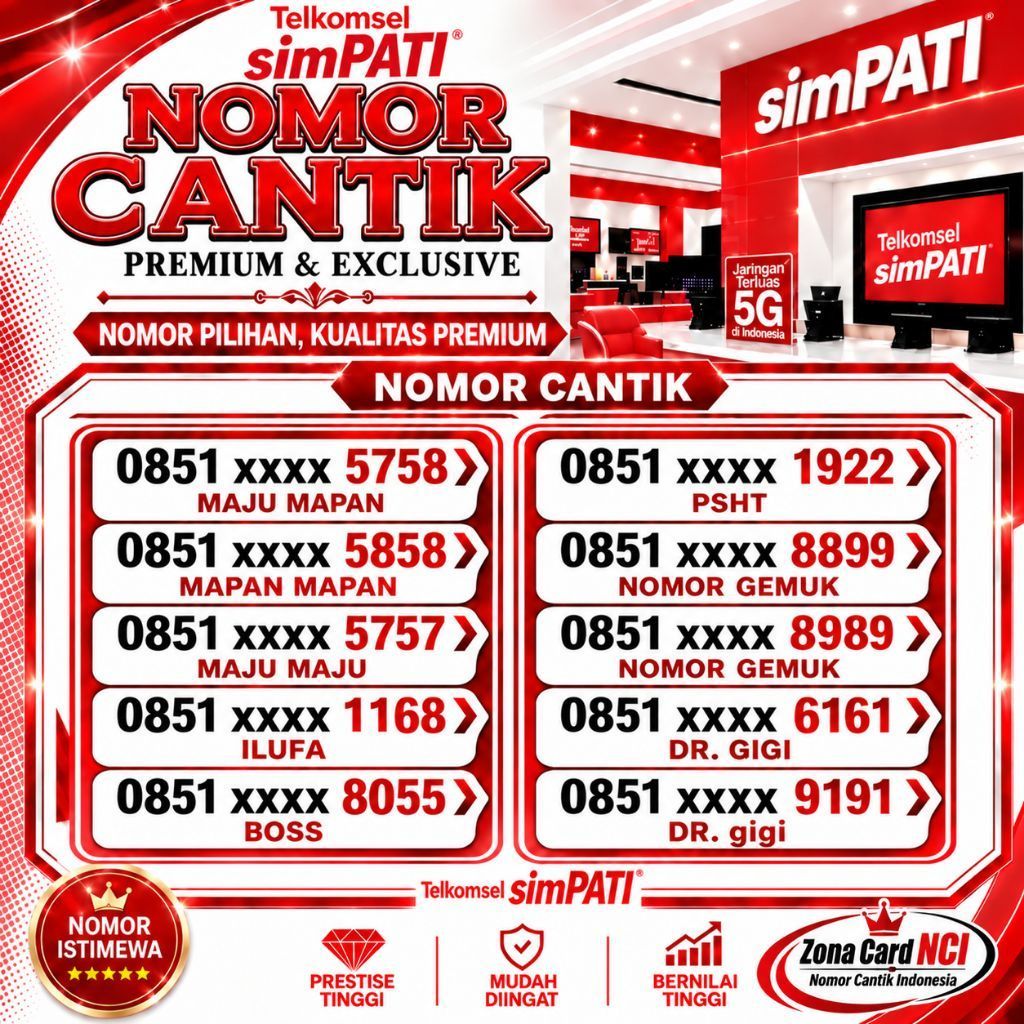Nomor Cantik Telkomsel simPATI SpesiaL Pilihan 5758 1168 8055 #New Segel