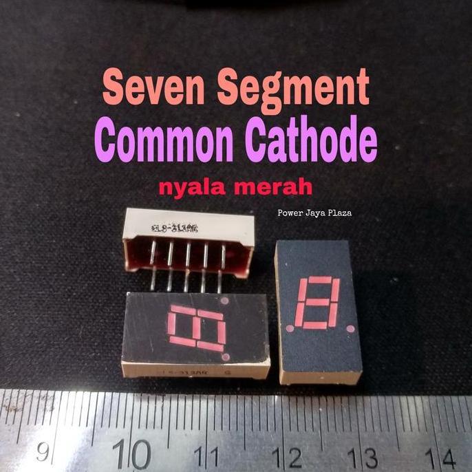 SEVEN SEGMENT 7 SEGMEN COMMON CATHODE COMON KATODA KATODE NYALA MERAH PJP79