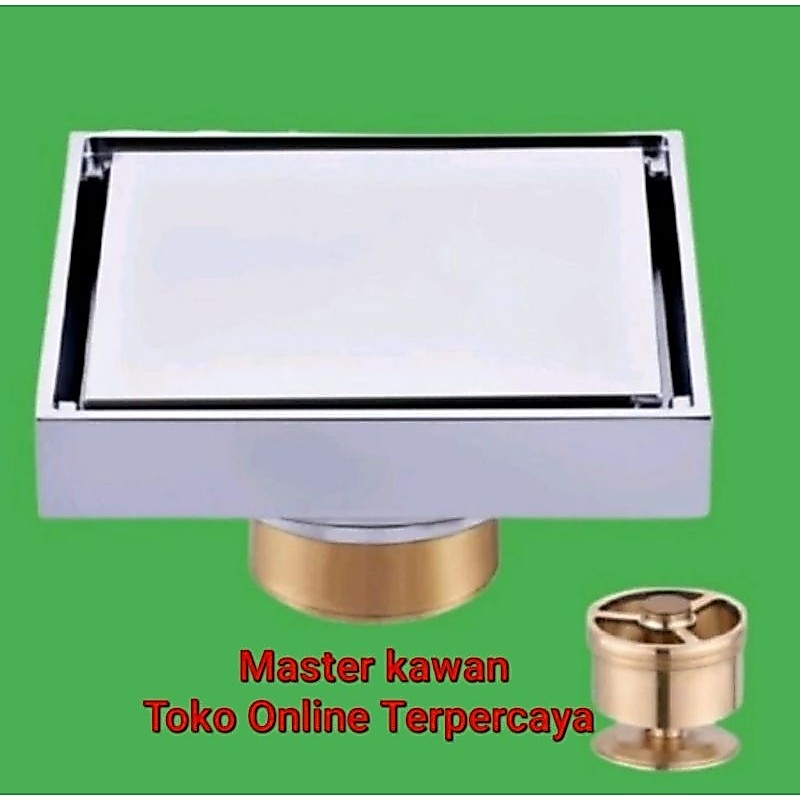 Smart Floor Drain Kuningan Anti Karat Saringan Kamar mandi L 003