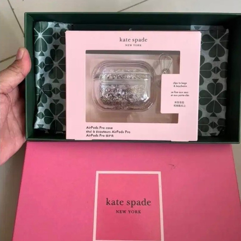 Kate Spade Liquid Glitter Case AirPods Pro Original Fullset