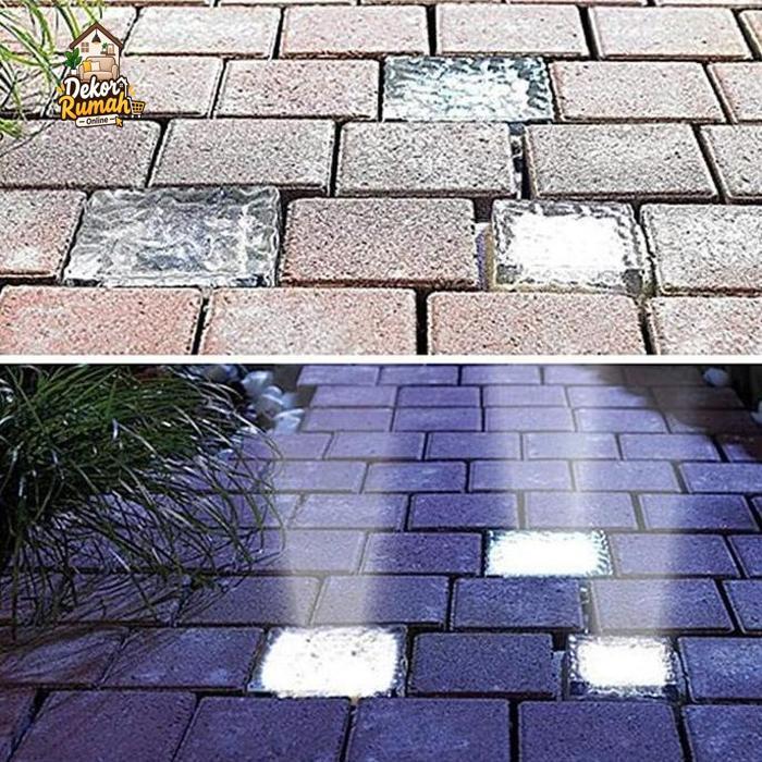 Lampu Taman Hias Tanam Model Balok Es Ice Brick Solar Water LED 0.2W Sensor Otomatis Waterproof IP45