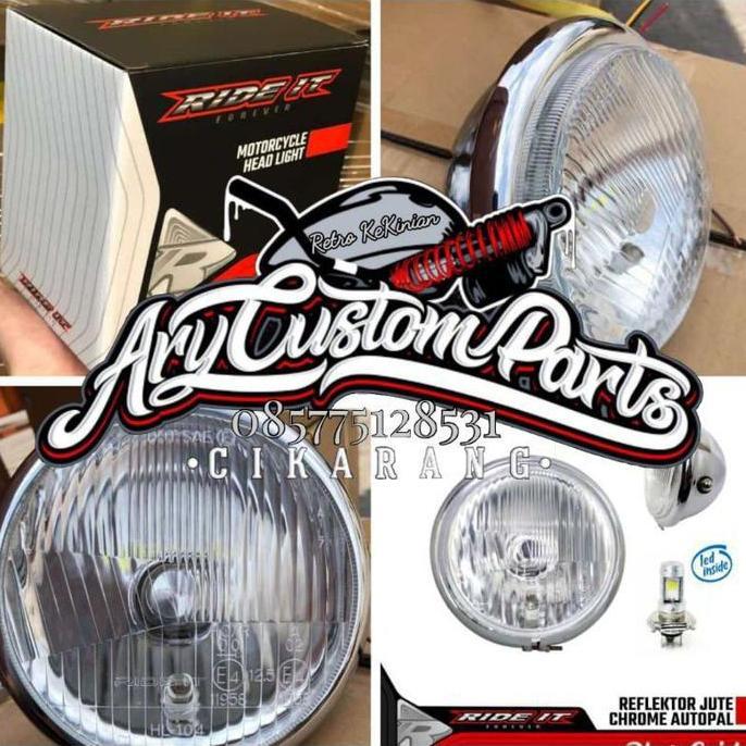 Promo headlamp lampu pesek Autopal 5inch rx king CB tiger megapro gl pro Diskon