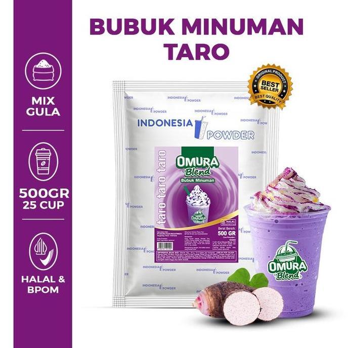 OMURA Blend Bubuk Minuman Rasa Taro Powder Drink 500 GR Omura Powder