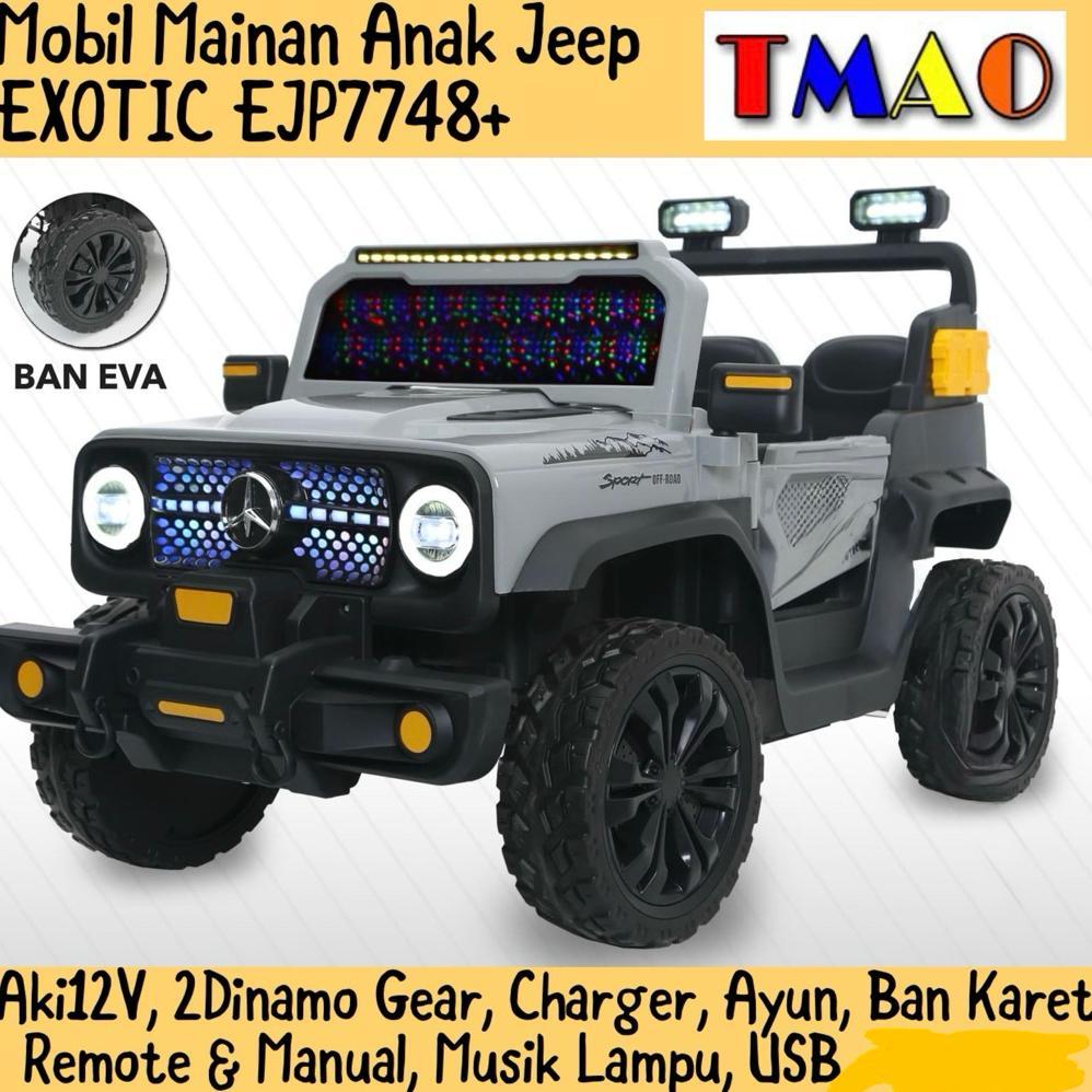 Mobil Aki Anak EXOTIC Jeep Rubicon EJP7707 EJP-7707 EJP7748 7748 Kendaraan Mainan EJP7745 EJP7737 Di