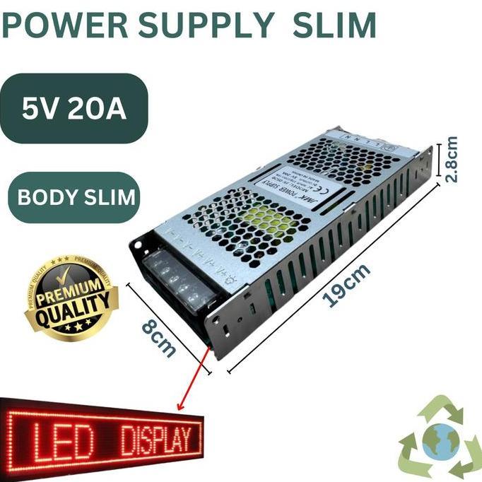 Power Supply 5V10A/ 5V 20A Slim Running Text Switching Adaptor Smps