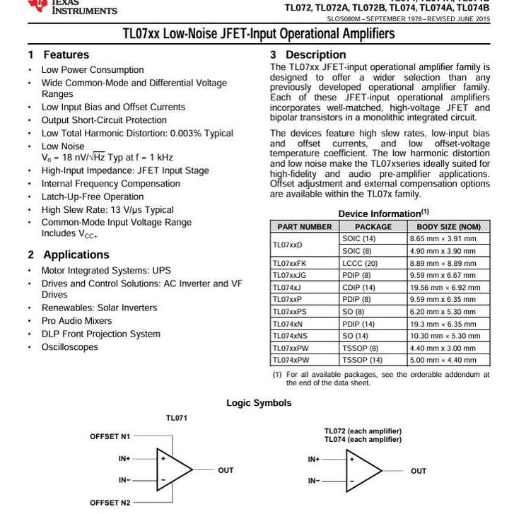 Ic Tl074 Tl 074 Tl074C Smd Ic Op Amp Texas Tl074Idr Tl074Cdr Soic-14 Original Ic Fet Input Amplifier