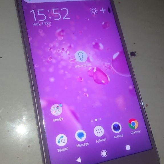 lcd sony xperia xz2 minus bisa pakai warna ashpink original copotan