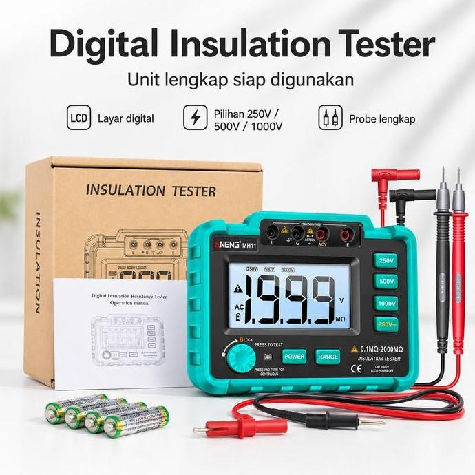 Pilihan - Megger Megohmmeter Digital Ohm Meter Insulation Resistance