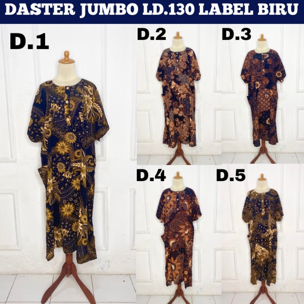 Daster Kencana Ungu Jumbo | Label Biru | LD 130 | Kencana Ungu Asli